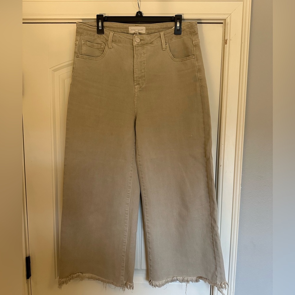 Risen High Rise Wide Cropped Jeans